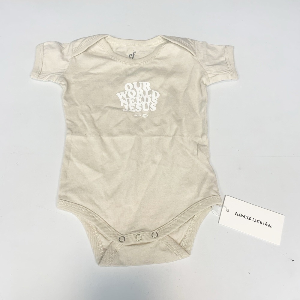 Elevated Faith Kids One-piece Baby 18 Months Our World Needs Jesus Bodysuit Snap